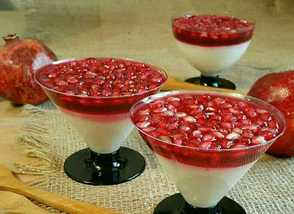 دسر انار با نشاسته دسر انار با نشاسته