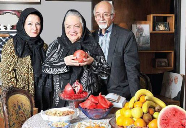 شهلا ریاحی ، پسر و عروسش شهلا ریاحی ، پسر و عروسش
